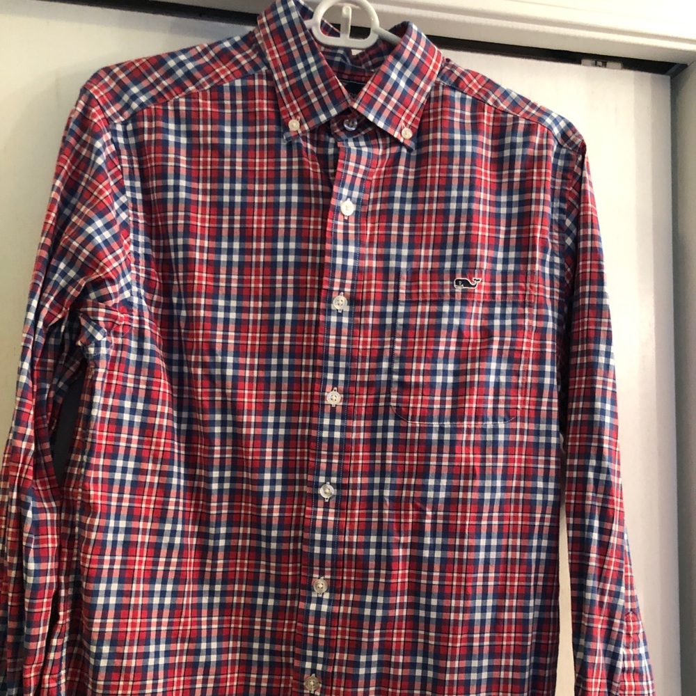 Vineyard Vines plaid button down Slim fit Tucker